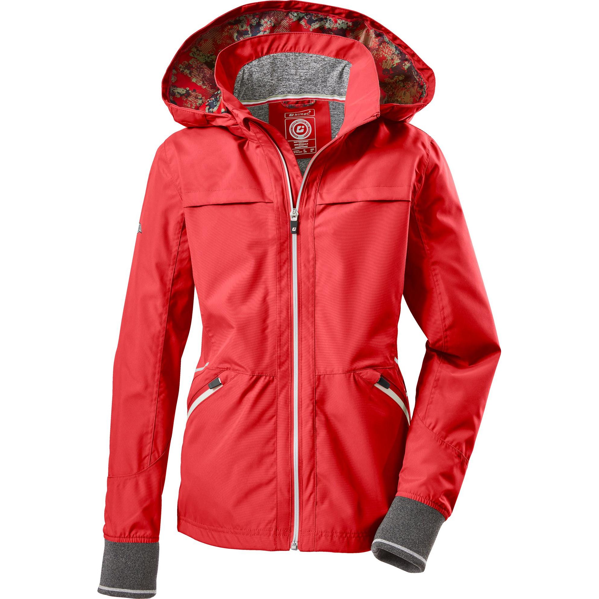 Killtec, Bambine, Giacche da esterno, Giacca funzionale/giacca da ciclismo Rur GRLS JCKT B da bambina con cappuccio senza zip, fragola (152), Rosso, 1