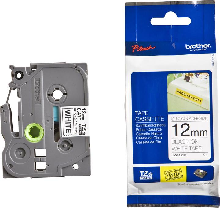Immagine prodotto Brother TZe-S231 (1.20 cm, Nero, Bianco)