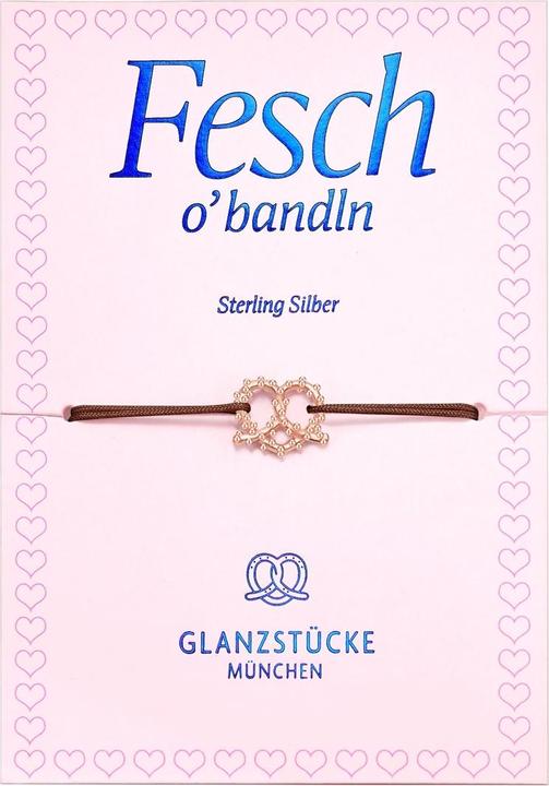 Immagine prodotto Glanzstücke München Bracciale da donna con cuore pretzel - 36372 (22 cm, Argento)
