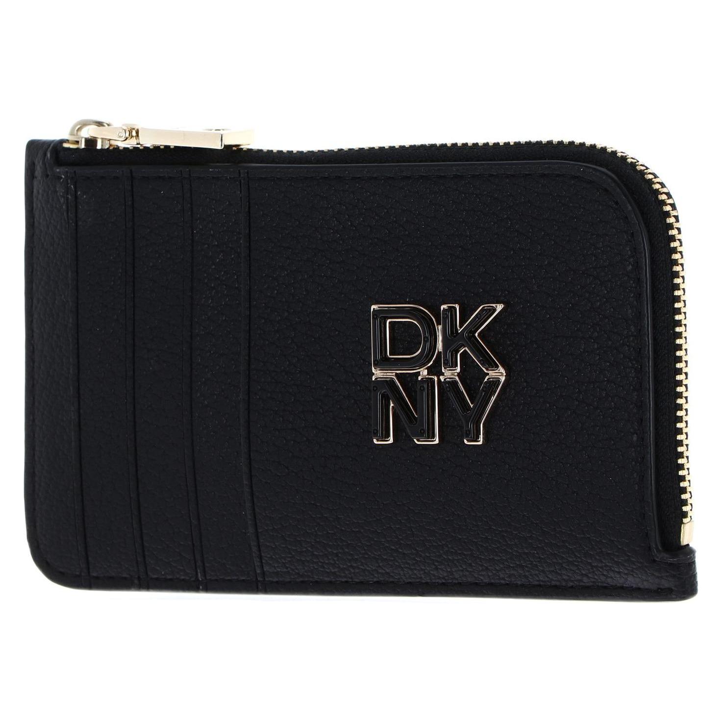 Dkny, Damen, Portemonnaie, Milan Tie Zip Card Holder, Schwarz