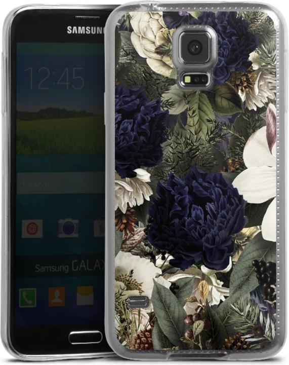 Produktbild DeinDesign Slim Case für Samsung Galaxy S5 Silikon Hülle Ultra Dünn Handyhülle Blumen Utart Vintage (Samsung Galaxy S5)