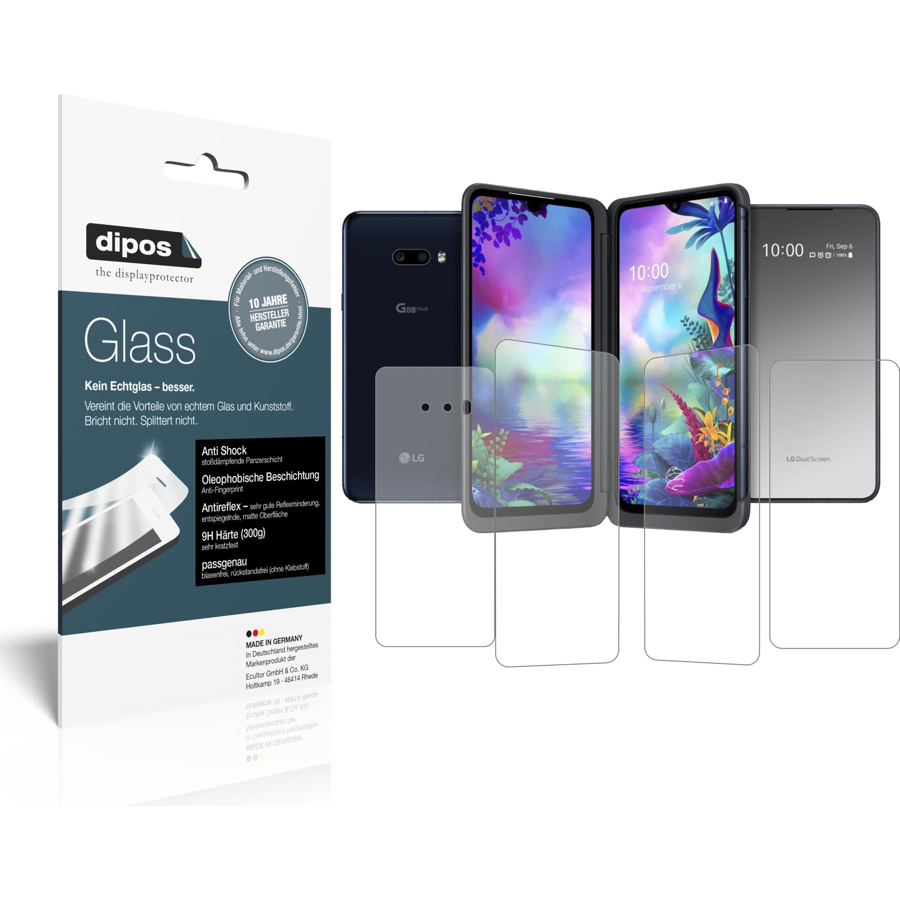 Dipos Displayschutz Anti-Shock (1 Stück, LG G8X ThinQ), Smartphone Schutzfolie, Transparent