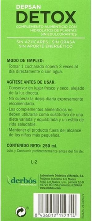 Immagine prodotto Derbos Depsan Detox 250ml (Set per la cura del corpo)