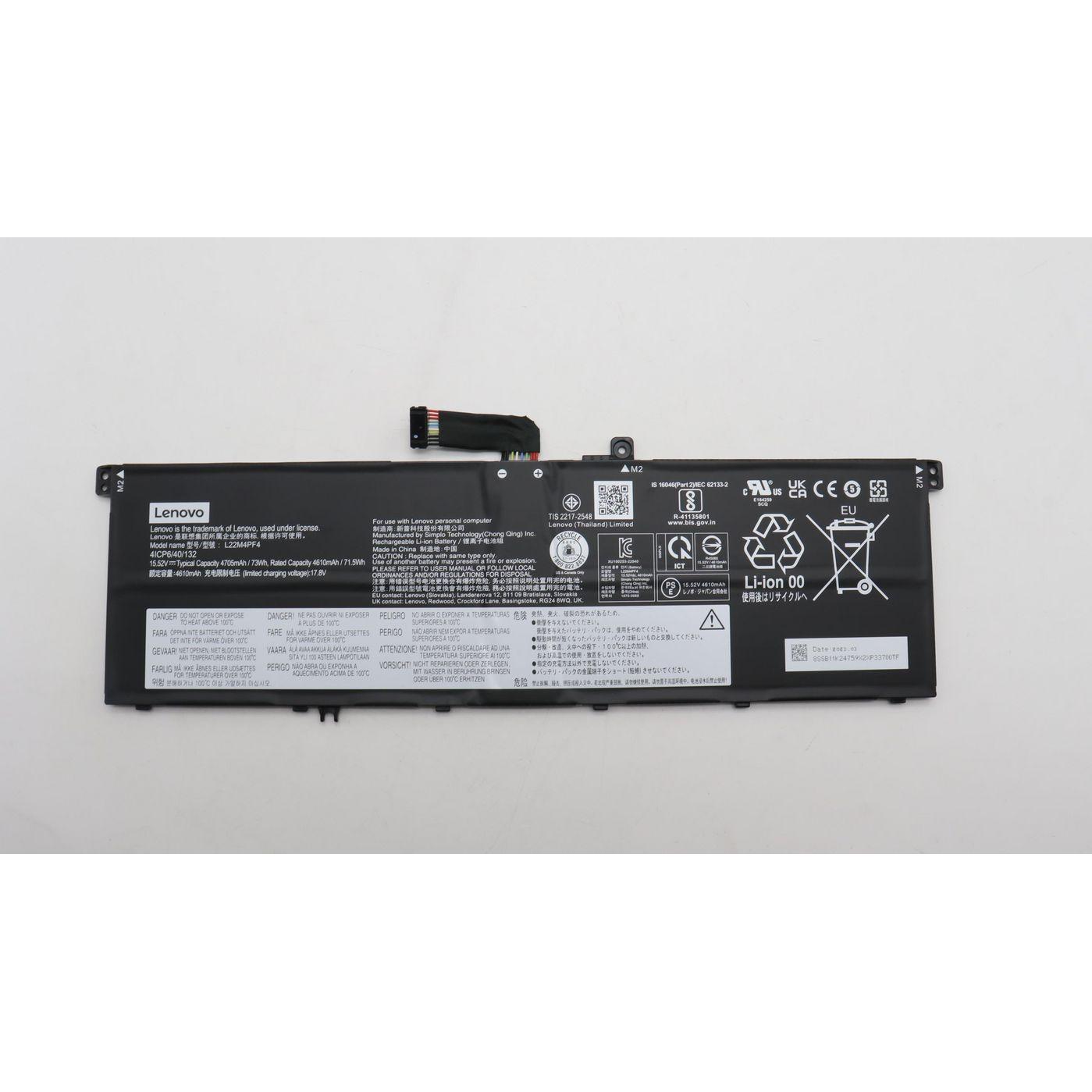 Lenovo BATTERY 4cell 73Wh 15.52V (4 Zellen), Notebook Akku