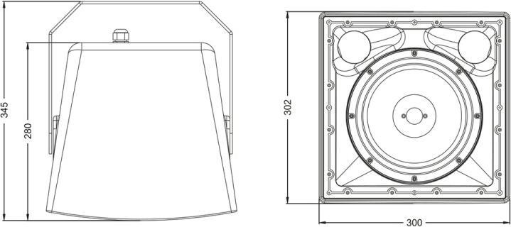 Image du produit Omnitronic ODX-208T Haut-parleur d'installation 100V blanc (Passif)