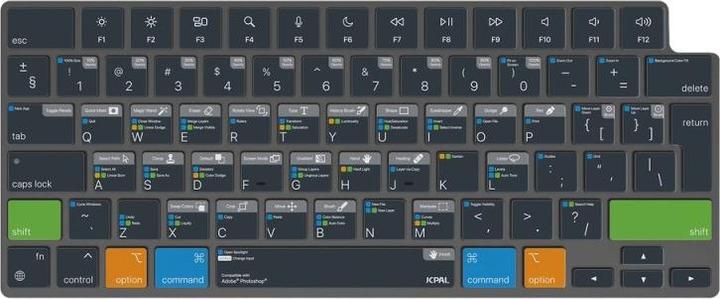 Produktbild JCPAL Verskin Adobe Photoshop Shortcuts Keyboard Cover for MacBook Pro 14"/16" (M1 2021/M2 2023), MacBook