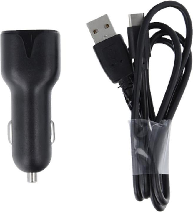 Produktbild Maxlife MXCC-01 Autoladegerät 2x USB 2.4A schwarz + USB-C Kabel