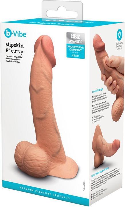 Actual product image Earthly Body B-Vibe Slipskin 8 Inch Curvy