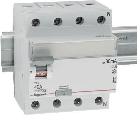 Legrand LEG 411765 Tx3 RCD switch 40A 4P 30Ma A