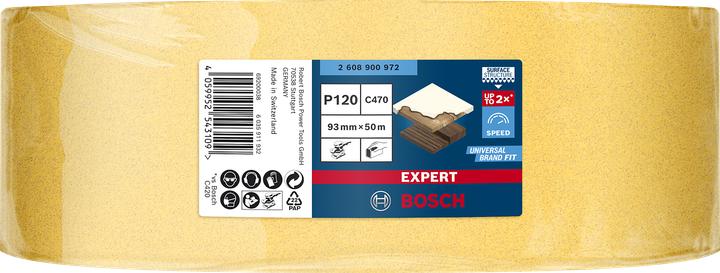 Produktbild Bosch Professional Zubehör EXPERT C470 Schleifpapierrolle zum Handschleifen, 93 mm x 50 m, G 120 (120)
