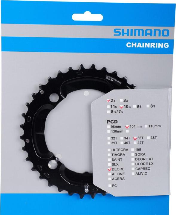 Produktbild Shimano Deore FC-M617 Kettenblatt 10-fach (36)