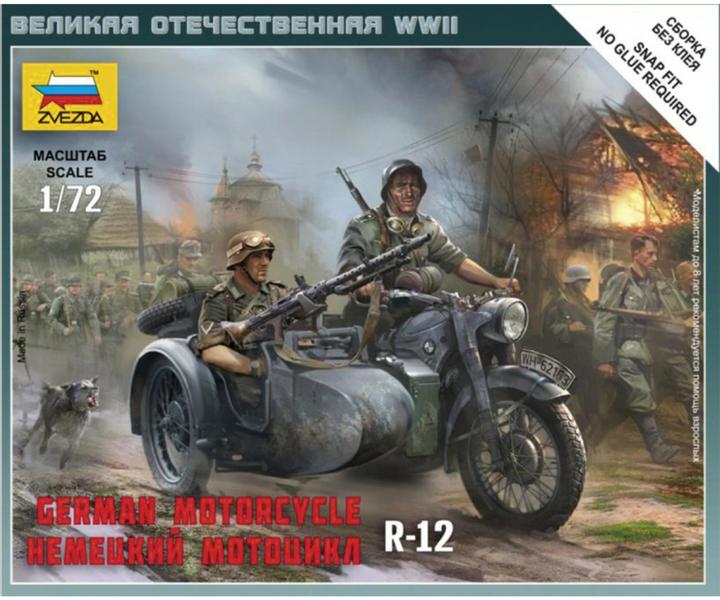 Produktbild Tamiya 1:72 WWII Deutsches Motorrad R-12