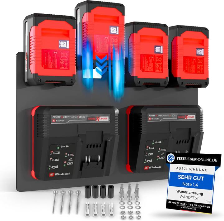 Wandfest Wandhalterung für Akkus & Ladegeräte