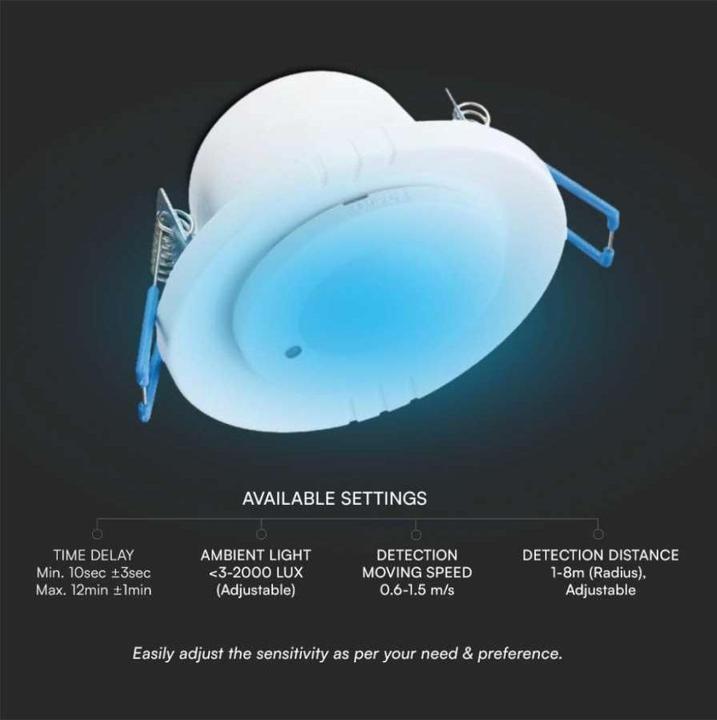 Actual product image V-TAC VT80360 300 WMicrowave Motion Sensor, White