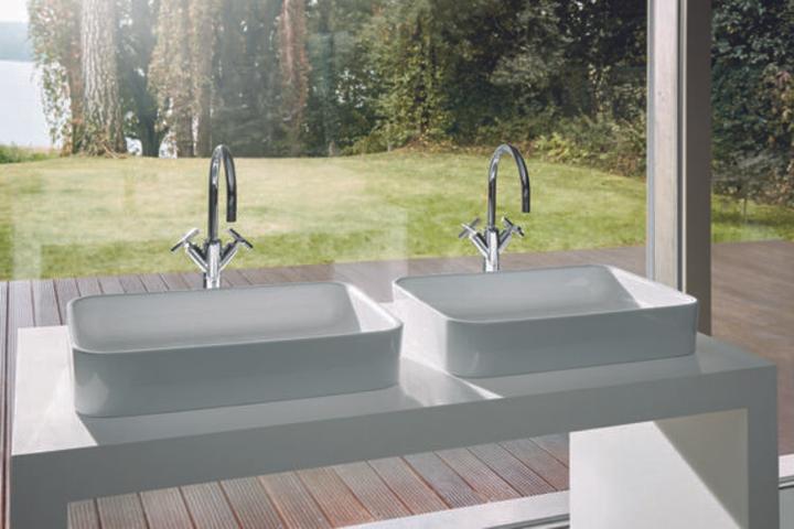 Immagine prodotto Bette Art Lavabo da appoggio senza foro per rubinetto, A182 800 x 400 mm (800 mm, 400 mm)