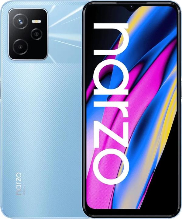 Image du produit realme Narzo 50A Prime (64 Go, Bleu Flash, 6.60", Double SIM hybride, 4G)