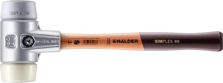Actual product image Halder SIMPLEX soft-face mallet, TPE-mid / nylon with aluminium housing and high-quality wooden handle |