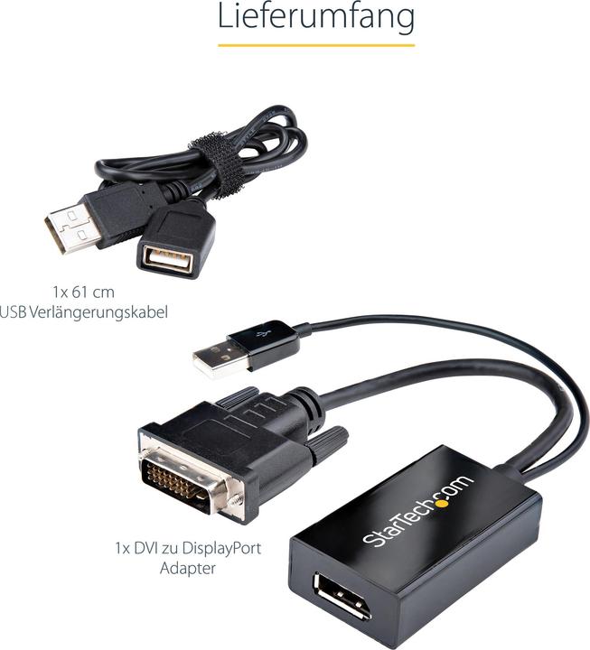 Image du produit StarTech Dvi Vers L'Adaptateur De Port D'Affichage (DVI, 5.80 cm)