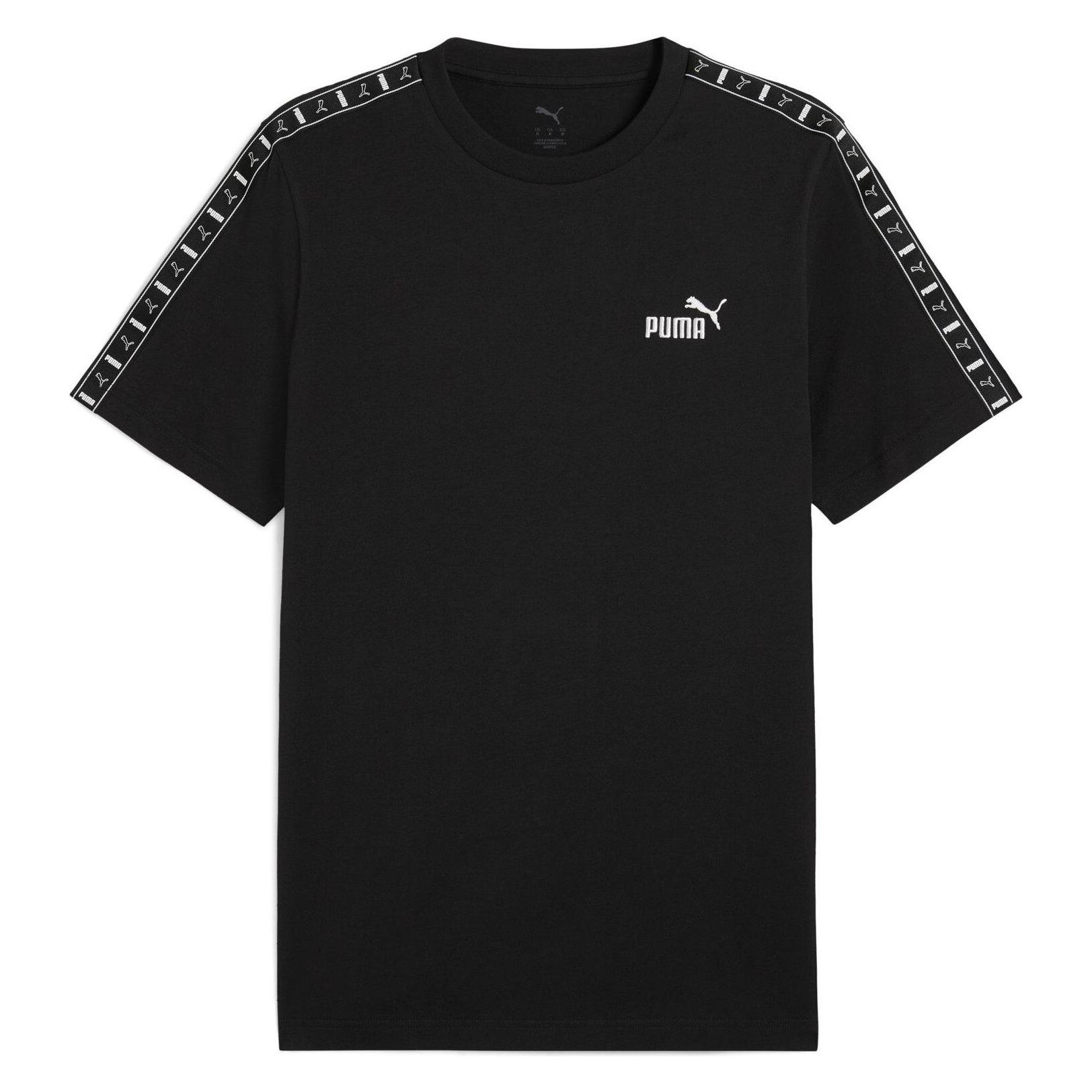 Puma, Herren, Sportshirt, Ess Tape Tee (L), Schwarz, L