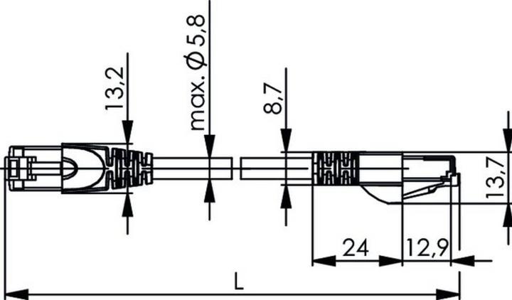 Actual product image Telegärtner L00000A0141 1m Cat5 SF/UTP (S-FTP) Green Network Cable (SF/UTP, CAT5, 1 m)