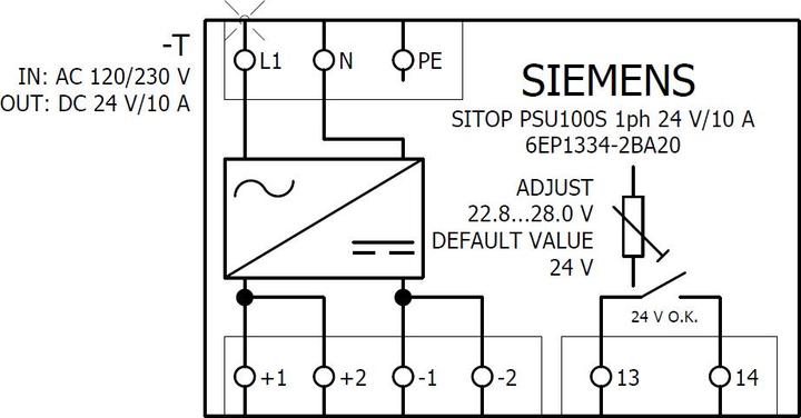 Produktbild Siemens Hutschienen-Netzteil (DIN-Rail