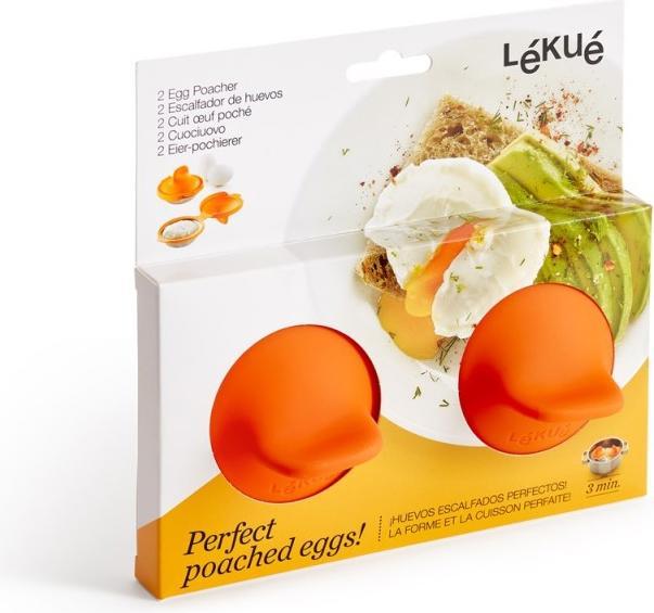 Produktbild Lékué Eier-Pochierer, 2er Set, 11x4.5x7 cm, orange