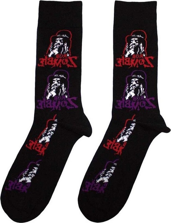 Actual product image Rob Zombie Unisex Adult Repeat Print Socks (40.5 - 45.5)