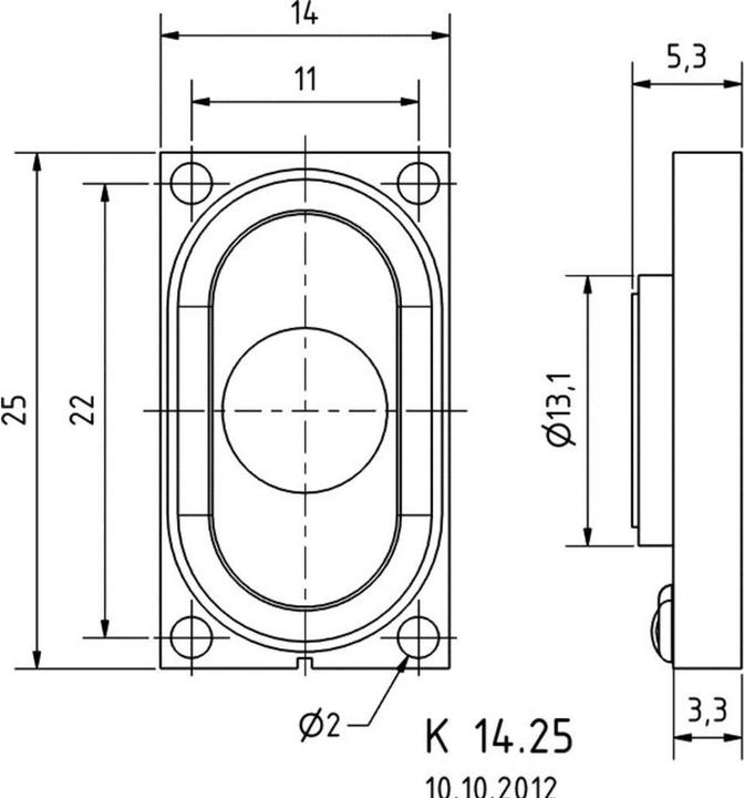 Image du produit Visaton Petits haut-parleurs K 14.25, 8 ohms