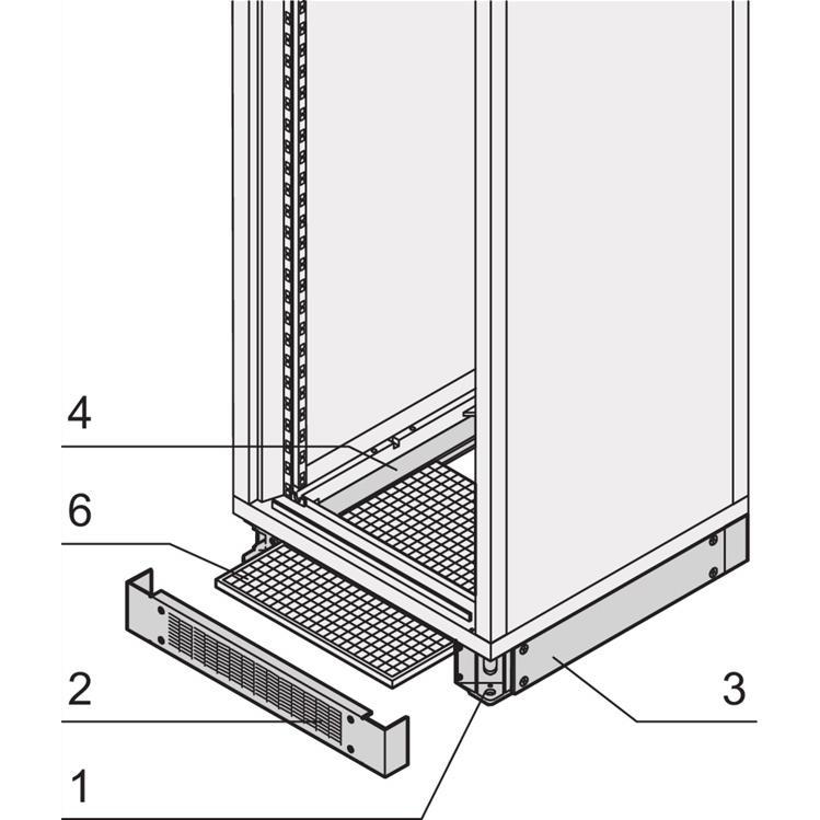 Schroff Tappeto filtrante - FILTER F.SCHRANK 600B X 600T, Accessori per armadio rack