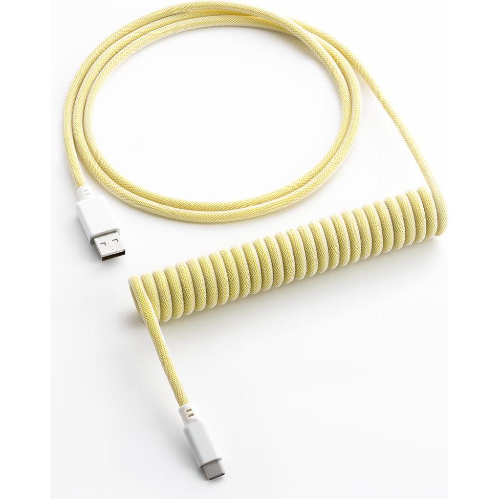 CableMod Classic Coiled Keyboard Cable USB-C zu USB Typ A, Lemon (1.50 m, USB 2.0), USB Kabel