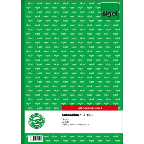 Actual product image Sigel Measurement Book Form Book SD069 (50 x)