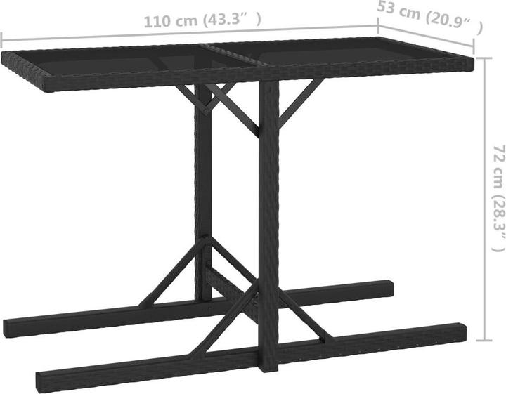 Produktbild vidaXL Garten-Essgruppe (110 x 53 x 72 cm)