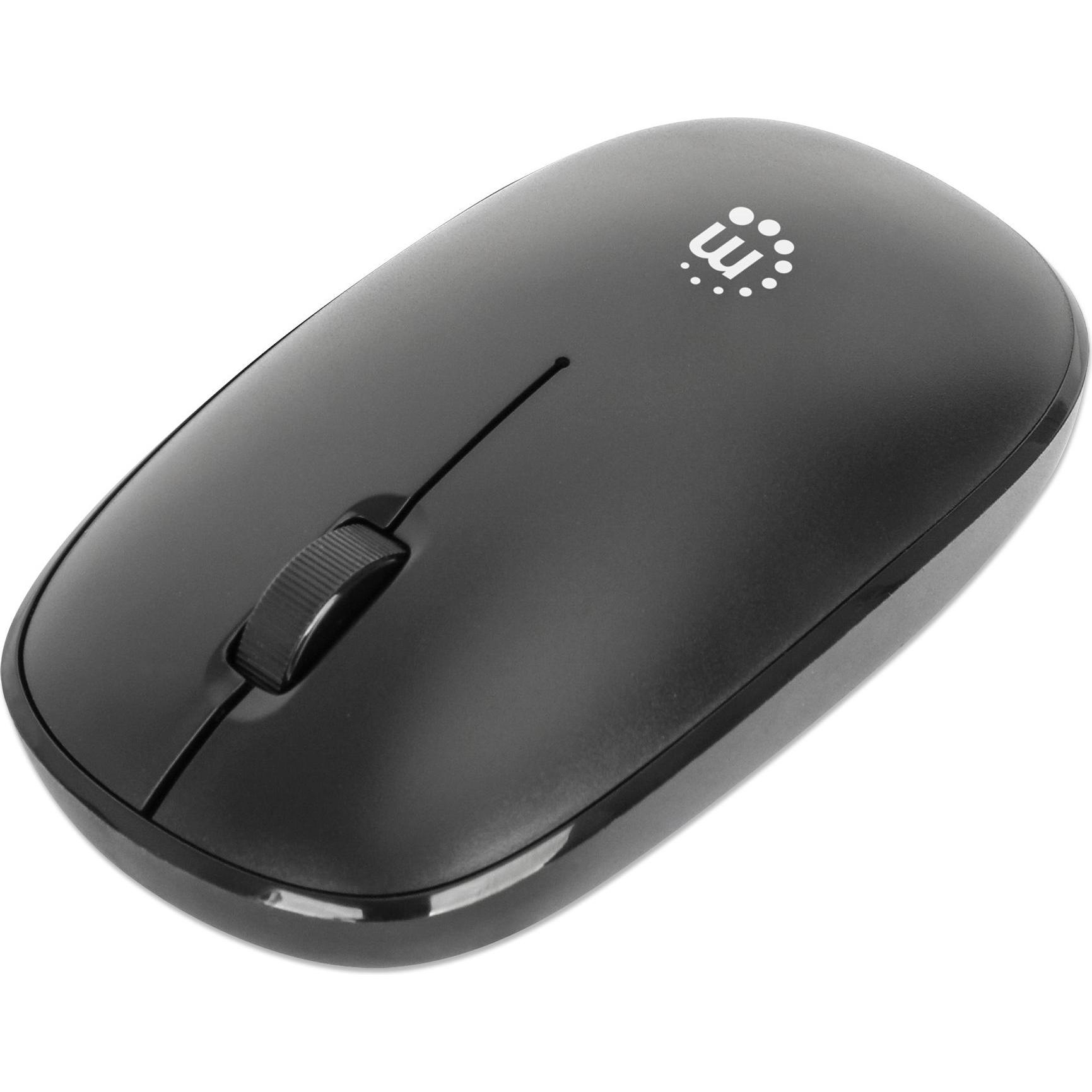 Manhattan MW3050 Kabellose USB-Maus (Kabellos), Maus, Schwarz