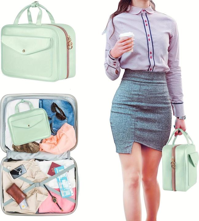 Actual product image Only-Bags.Store Toiletry bag, 9-litre bag with metal handle, large cosmetic bags, several travel bags (9 l)