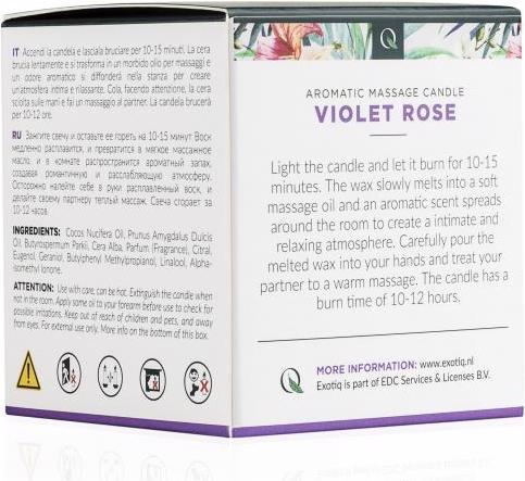 Actual product image Exotiq Massagekerze Violet Rose 60g (60 ml)