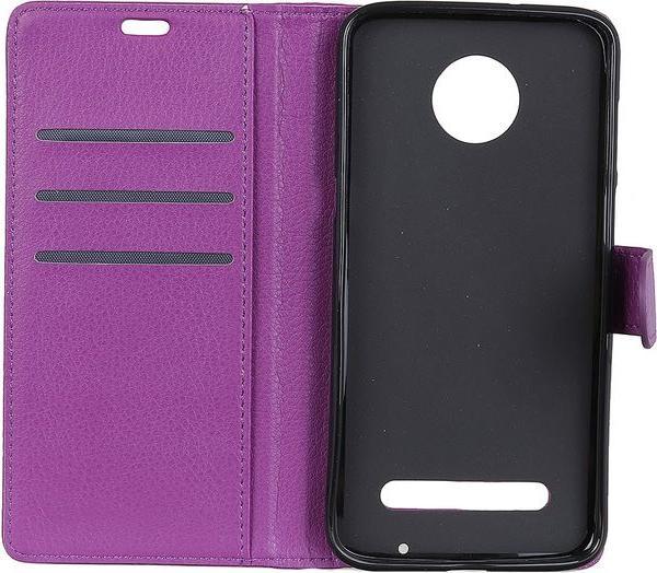 Actual product image MU Classic Litchi Leather Bookcover Series (Motorola Moto Z3 Play)