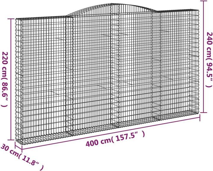 Produktbild vidaXL Gabionenkorb