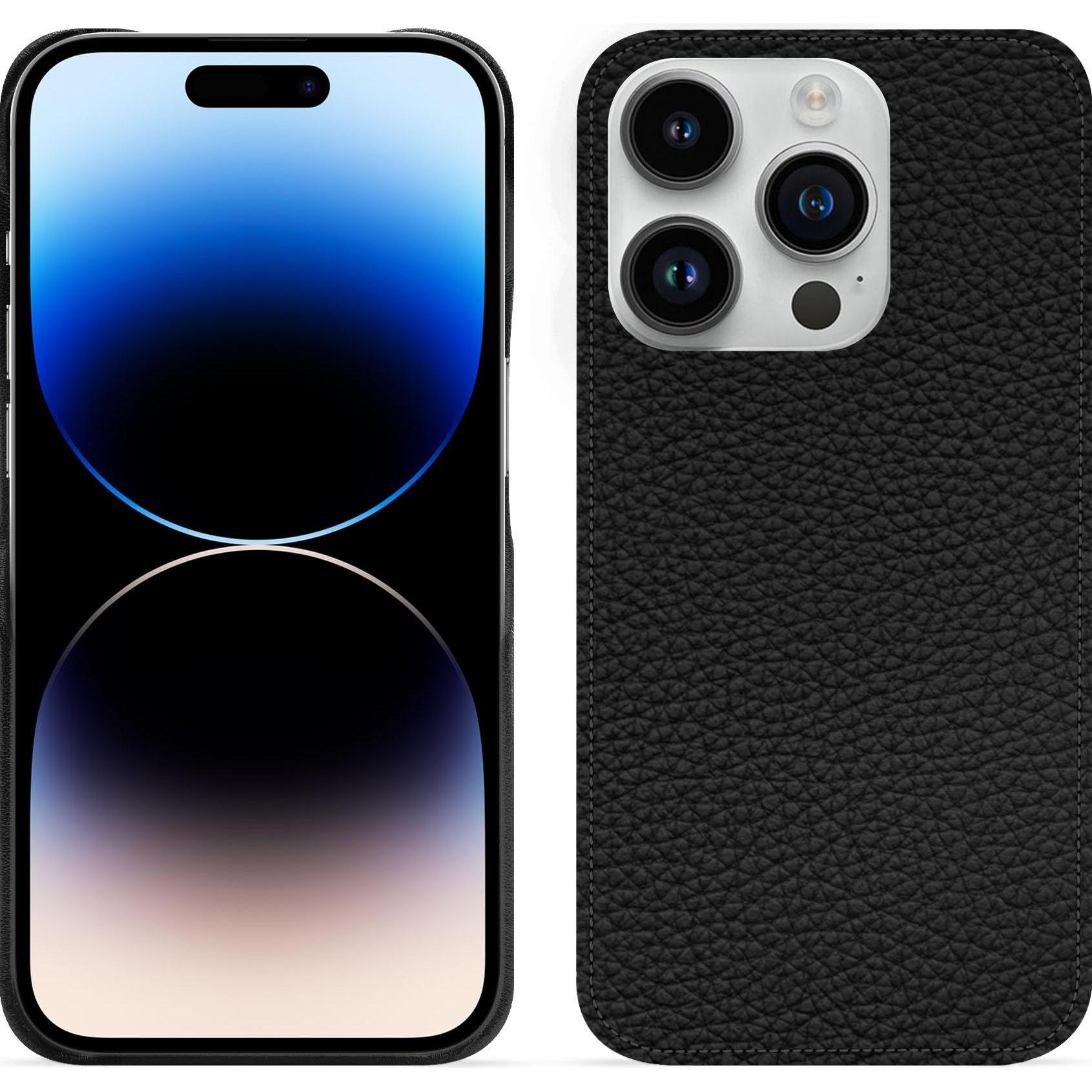 Noreve Lederschutzhülle (Apple iPhone 15 Pro), Smartphone Hülle, Schwarz