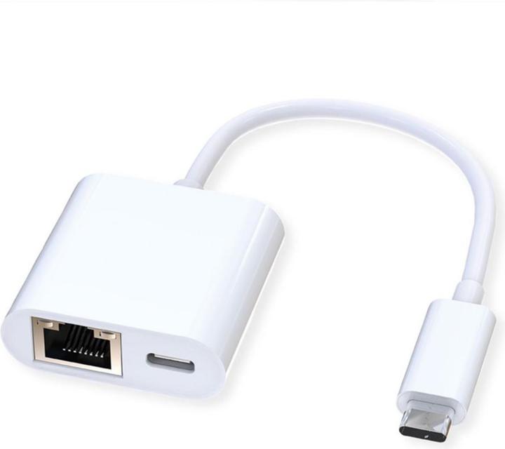 Roline USB 3.2 Gen 2 Typ C zu Gigabit Ethernet Konverter + 1x PD Port (USB 3.2 Gen 2, RJ45 (1x))
