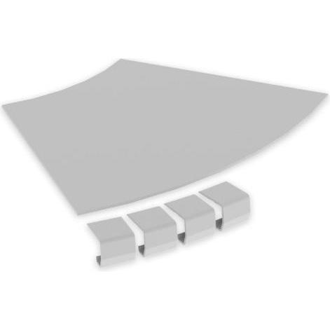 Unex, Passaggio dei cavi, 67314-04 Coperchio piatto piegato a 45 300 R300 in U23X RAL7035 (42.43 cm)