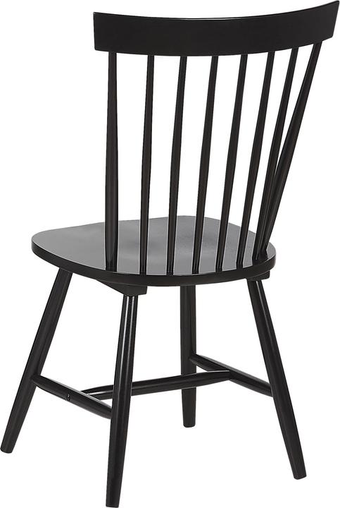 Image du produit Beliani Esszimmerstuhl Gummibaumholz schwarz 2er Set BURGES