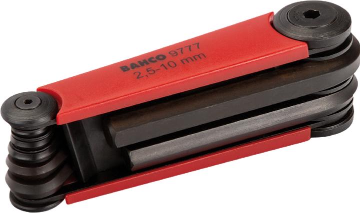 Actual product image Bahco Allen key set 7-piece - be-9777 2.5-10mm folding set (Allen screw)