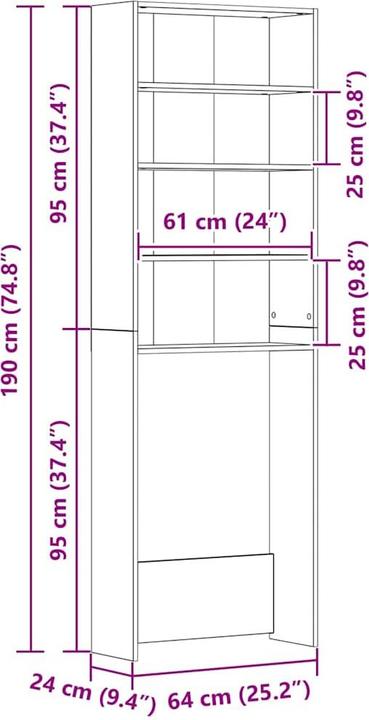 Produktbild vidaXL Waschmaschinenschrank