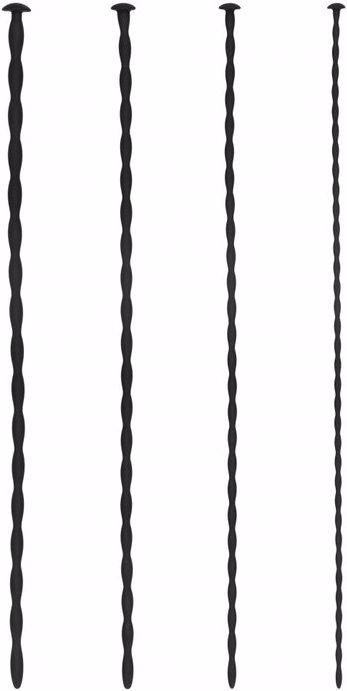 Actual product image Ouch! Silicone Spiral Screw Plug Set - Beginner Urethral Sounding