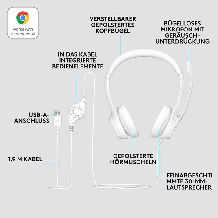 Actual product image Logitech H390 (Cable, USB-A)