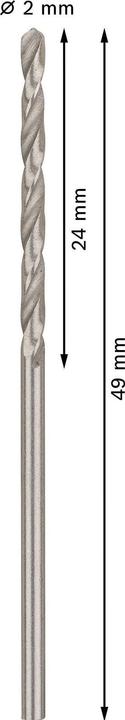 Produktbild Bosch Professional Zubehör PRO Metal HSS-G Spiralbohrer, 2 x 24 x 49 mm (2 mm)