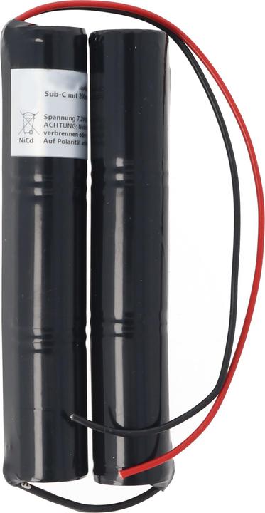 Produktbild AccuCell Notleuchtenakku NiCd 2x L1x3 Sub-C (2 Stk., 1800 mAh, Ladegerät inkl. Akku)
