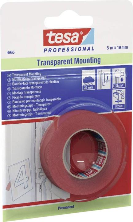 Produktbild tesa Montageband ix® 4965 Transpare (19 mm)