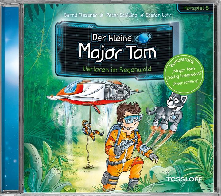 Actual product image CD Little Major Tom F8 - Lost in the Rainforest (Tessloff Verlag Ragnar Tessloff GmbH & Co.KG, Bernd Flessner, Stefan Lohr, Peter Schilling, Petra Naked, German)