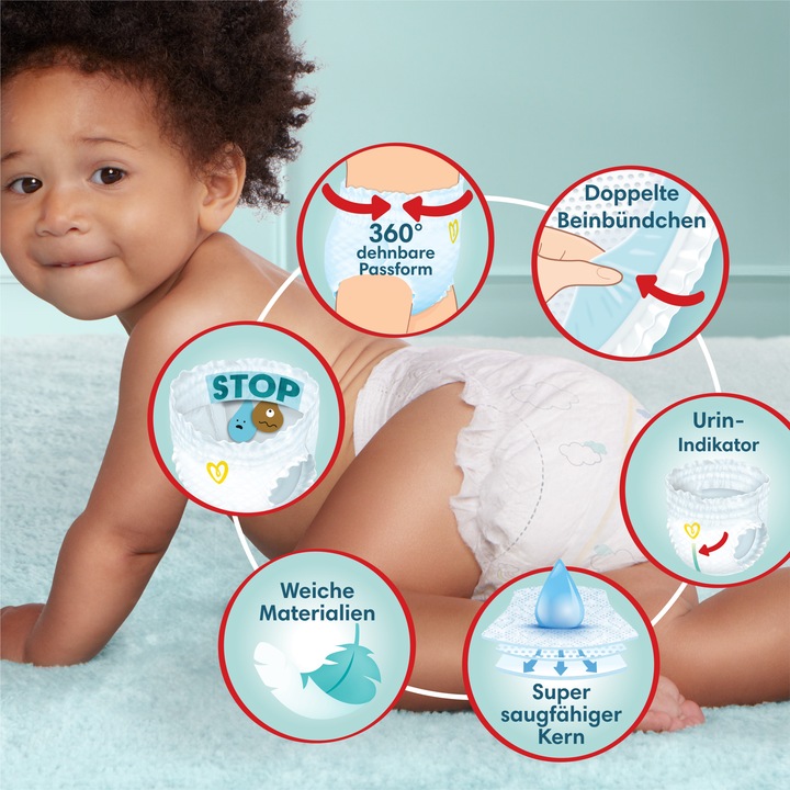 Immagine prodotto Pampers Protezione Premium (Dimensione 4, Pacco trasportabile, 31 Pezzo/i)